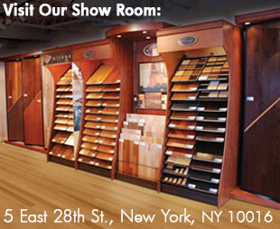 Wood floor showroom in New York